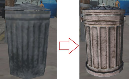Trash Can 01 - HD Model (Normal Map)