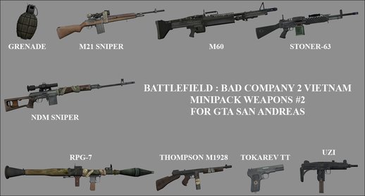 Battlefield: Bad Company 2: Vietnam Weapons Minipack #2