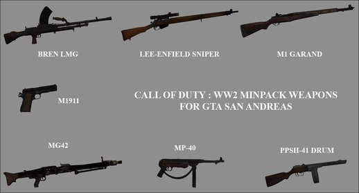 COD WW2 Weapons Minipack #1