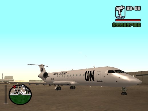 Bombardier CRJ-200 United Nations with CLEO script