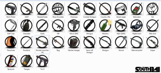 Realistic Weapons Icons