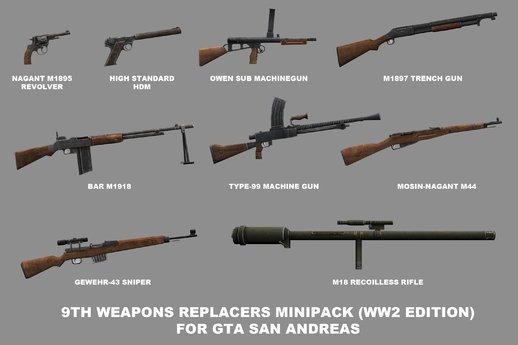 9th Weapons Replacers Minipack (WW2 Edition)
