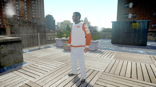 White & Orange - Pullover & Pants
