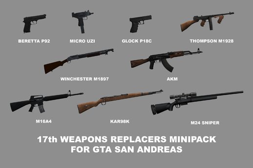17th Weapons Replacers Minipack (PUBG Weapons References Edition)