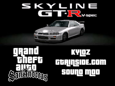 Gran Turismo 2 Nissan Skyline GTR V-Spec Car Sound Mod