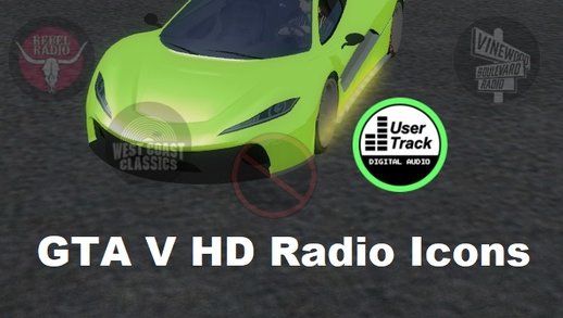 GTA V HD Radio Icons + Transparent Crosshair