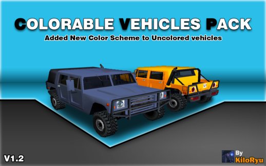 Colorable Vehicles Pack