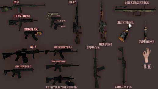 Weapon Pack, Animations and Settings 3.0