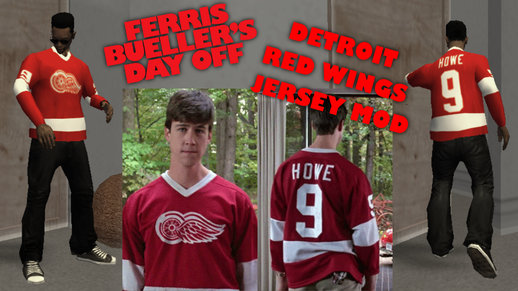Ferris Bueller's Day Off Detroit Red Wings Jersey Mod
