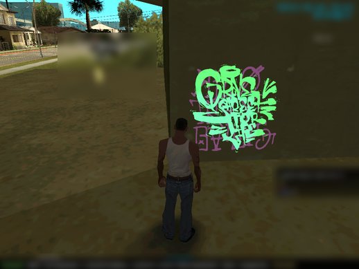 New Grove st. 4 Life Graffiti Tag