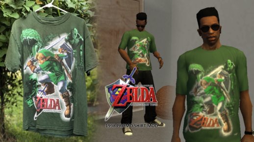 The Legend of Zelda Ocarina of Time 1998 Promo Shirt Mod