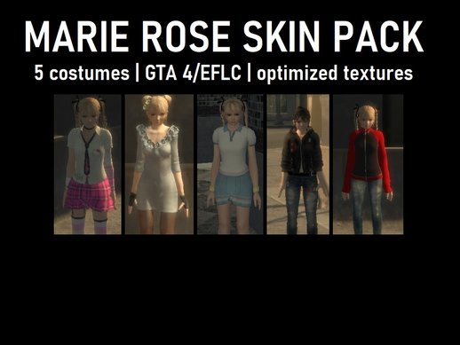 Marie Rose (DOA5U) Updated & Optimized Skin Pack (x5)