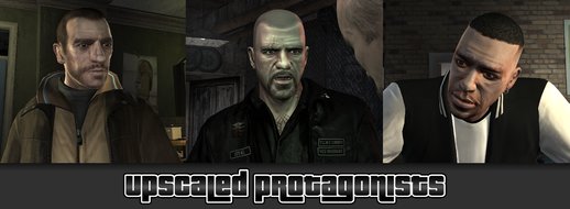 GTA IV Trilogy HD Upscaled Protagonists