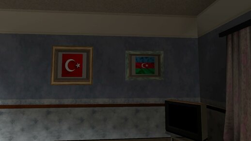 CJ'in Evinde Türk Bayrakları ve Atatürk Resmi