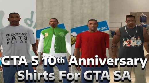 GTA 5 Anniversary Shirts for GTA SA