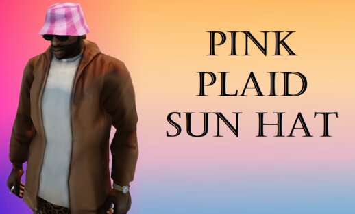 Pink/Red Plaid Sun Hat