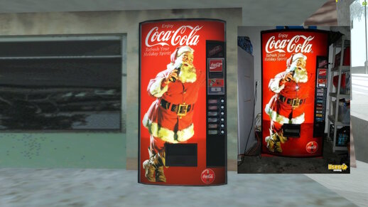 Christmas Santa Coca Cola Vending Machine