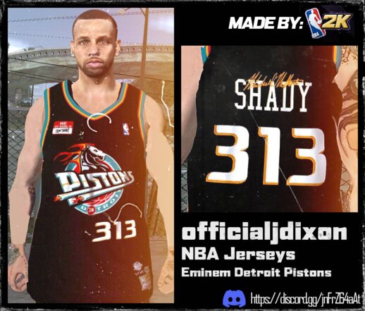 Eminem Detroit Pistons Jersey