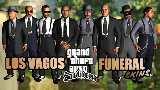 Los Vagos Funeral Skins (GTA5) for SA