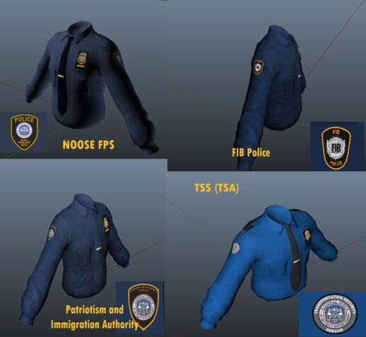  Federal Agencies (lore) Re-texture of Cop Disguise for Niko Bellic