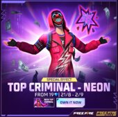 Top Criminal (Neon) from Free Fire