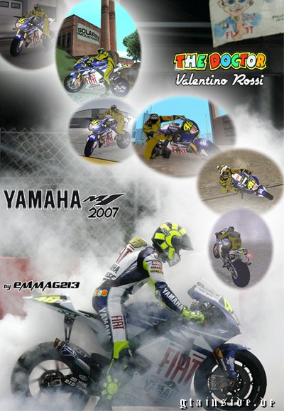 GTA San Andreas Yamaha M1 2007 - Valentino Rossi Mod - GTAinside.com