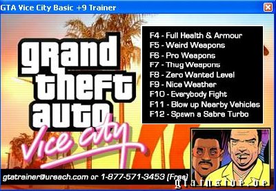 11 trainer para Vice city para GTA Vice City