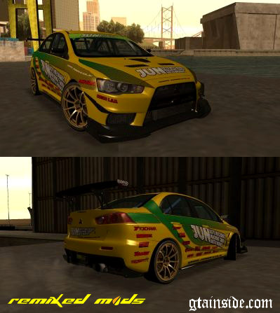 Gta San Andreas Mitsubishi Lancer Evolution X Gymkhana Mod