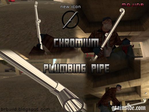 Chrome Plumbing Pipe - Bat