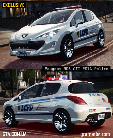 Peugeot 308 GTi 2011 Police 1.1