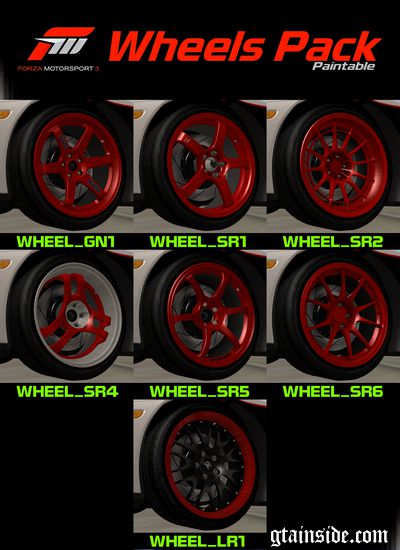 FM3 Wheels Pack Paintable