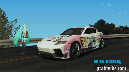 Mazda RX-8 Hatsune Miku Itasha Paint Job