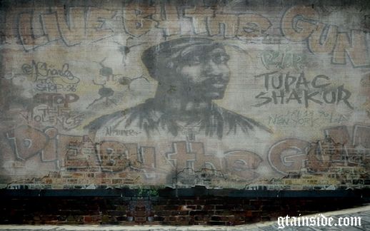 Tupac Graffiti Wall In Memory 