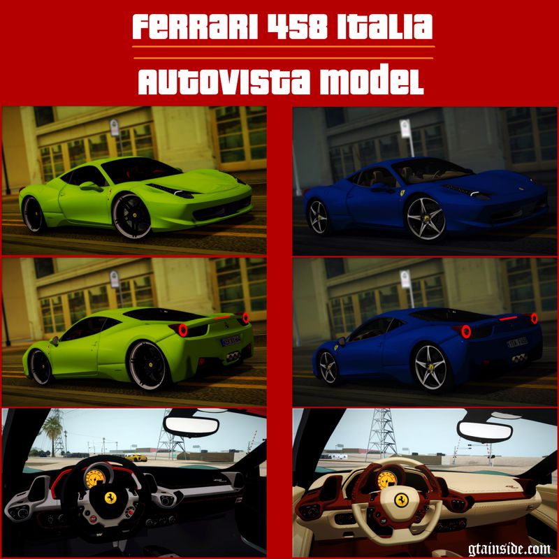 Ferrari 458 Italia 2010 para GTA San Andreas