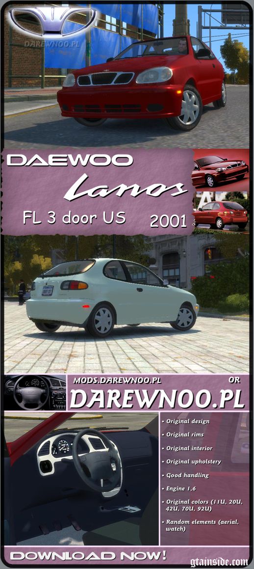 2001 Daewoo Lanos FL 3-door ver. US