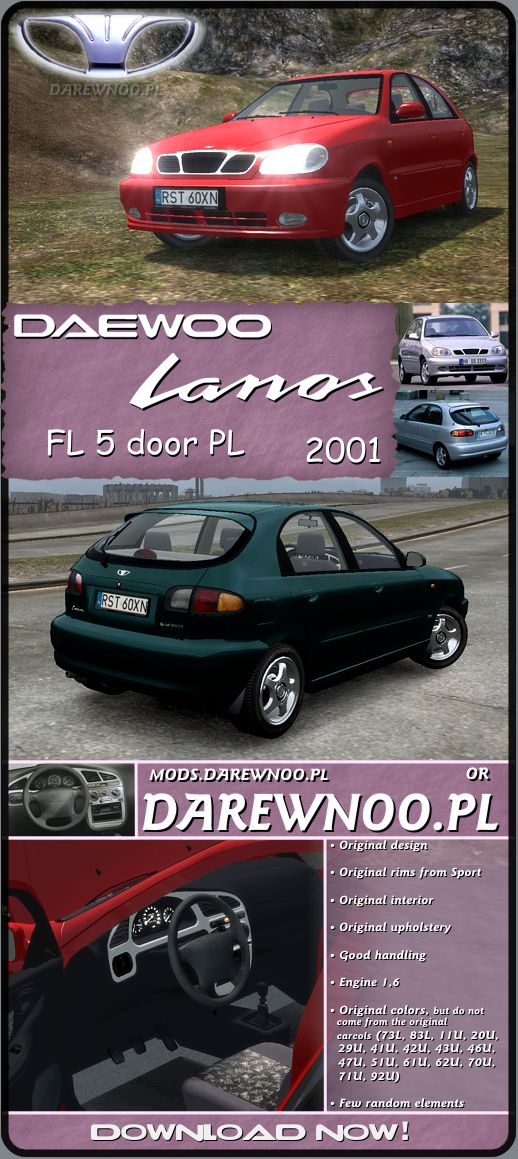 2001 Daewoo Lanos FL 5-door ver. PL