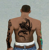 Dragon Black Back Tattoo
