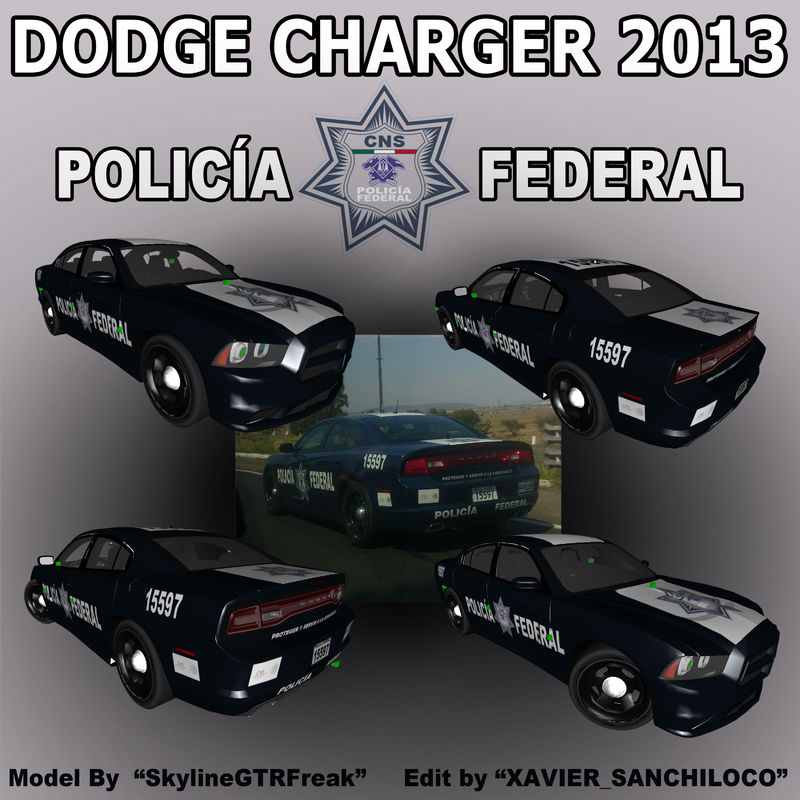 GTA San Andreas Dodge Charger 2013 Policia Federal Mexico Mod -  
