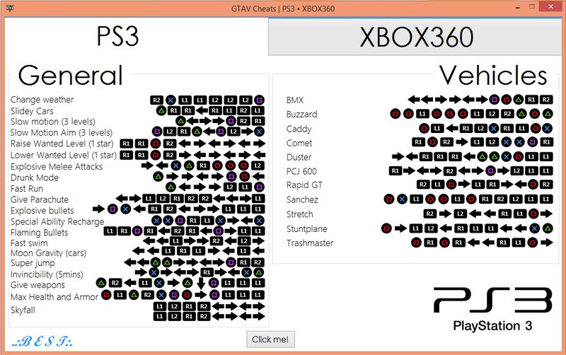 gracht pot Machtig GTA 5 GTAV Cheats for PS3 & XBOX360 Mod - GTAinside.com