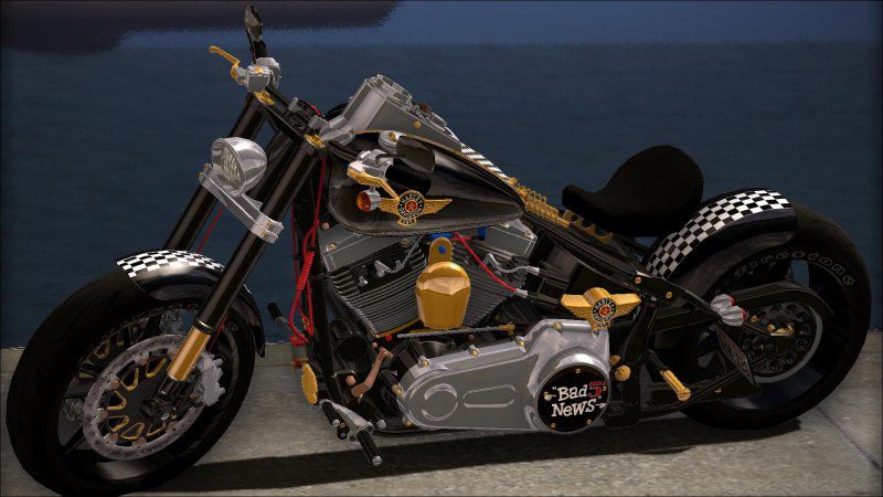 GTA San Andreas Harley Davidson fatboy Racing Bobber Mod 