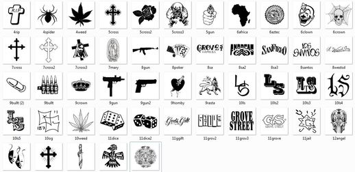 Angels Mike Giant Tattoos  GTA SA