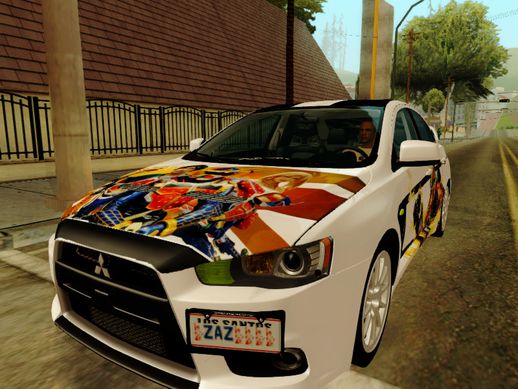 2008 Mitsubishi Evo X Kamen Rider Gaim Paintjob