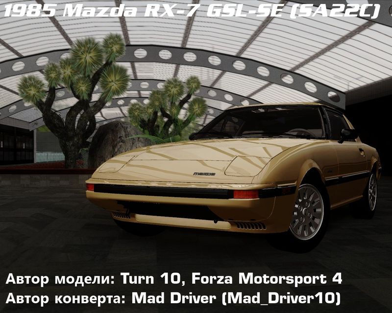 Gta San Andreas Mazda Rx 7 Gsl Se Sa22c 1985 Mod