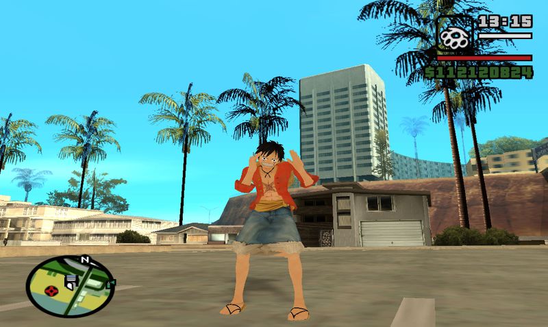 TEST MOD GEAR SECOND LUFFY DE ONE PIECE GTA SAN ANDREAS BY OLIVEIRA 