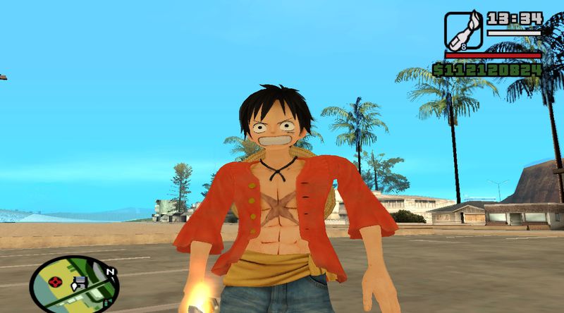 GTA 5 Mod Luffy V2 Onepiece - GTA 5 Mods Website