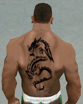 Tribal Back Tattoo Black