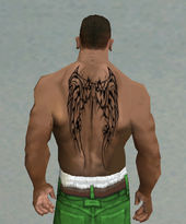 Tribal Wings Back Tattoo