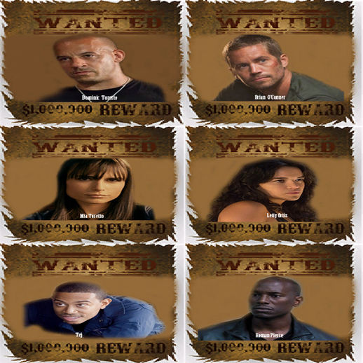 New Fast and Furious Wanted List