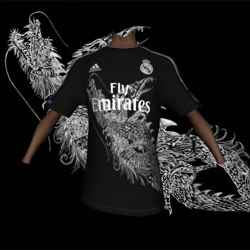 real madrid black dragon jersey