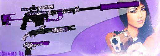 Pack PurpleX ( Deagle - Shotgun - Sniper )